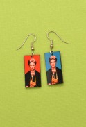 Frida Kahlo Earrings * Red/Blue